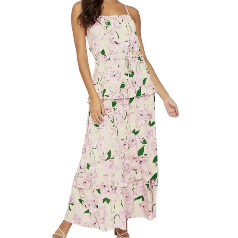 Anthropologie x Lost + Wander Pink Floral Maxi Dress XS